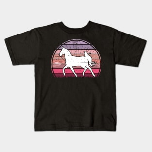 Horse Pink Sunset Kids T-Shirt
